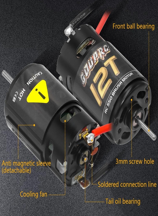 محرك GOUPRC 550 12T ذو فرشاة لسيارات Traxxas 1:10 RC Crawler و Axial SCX10 و TRX4 و TRX6 و AXI03007 و HSP و HPI و Wltoys RC وقوارب RC - Image 5